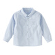 DAVE&BELLA 2026 Spring New Cotton Children's Shirts Western Style Boys Casual Long Sleeve Tops Baby Clothes Children's Shirts Light Blue Ready in Stock 110 cm (Recommended Height 100-110cm)