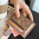 OTHER/Other one-piece card holder women's compact ultra-thin mini exquisite high-end 2025 new niche design high-end card holder coffee with pink