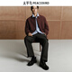 PEACEBIRD Men's Wear Shopping Mall Same Style 2026 New Year Spring New Burgundy Coach Jacket B2BCG1108 Cabernet Sauvignon 1 S