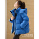 Mohan Yimei Klein Blue 90 duck down 2025 winter new fluffy and warm removable hooded down jacket for women Klein Blue S