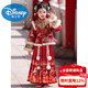 Disney Hanfu Girls 2026 Winter Children's New Chinese Style Thickened Tang Suit Horse Face Skirt Suit Little Girl Super Fairy New Year's Eve Suit W-2095 Red + Tassel Hairpin + White Tights 120 Recommended 30-40Jin Jin is equal to 0.5 kg