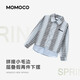 Mami Maka (MOMOCO) children's clothing boys' shirts 2026 spring fashion trendy shirts for middle and large children blue 130