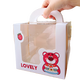 Four-inch portable cake box bear 4-inch 6-inch 5-inch transparent cute window opening 6-inch 5-inch west 4-inch vanilla white-heightened 200 pieces