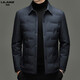 Мужской короткий пуховик LiLang в том же стиле, осень и зима, новый тонкий топ, мужская теплая повседневная куртка с лацканами 25622, черный 4XL 195