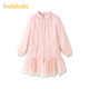 BALABALA balaOne BALABALA children's clothing children's dress girls 2026 new spring dress shirt mesh skirt ballet pink 00366 90
