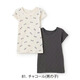 MIKIHOUSE children's short-sleeved T-shirt Putiman weak acid underwear 2P set (90cm-130cm) 2 pieces Japan direct mail 03. Off-White (Girl) 110