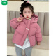 Wooden house girls' down jacket winter 2026 new style children's style white duck down baby fashionable thickened winter warm jacket purple 150 cm