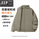 JEEP SPIRIT Chaqueta de forro polar de peso pesado Otoño e invierno para hombre Nuevo suéter con cuello alto más chaqueta de forro polar cálida a prueba de viento engrosada de terciopelo Gris claro M (100-120 Jin Jin equivale a 0,5 kg)