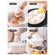 Shengxia silicone thickened heat insulation gloves kitchen household oven microwave anti-scalding hand cap pot handle macaron yellow pair of 2 pieces
