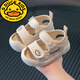 G.duck little yellow duck baby sandals soft bottom baby summer toddler shoes 1-3 years old boys and girls with Baotou toddlers beige 20 yards / inner length 14.5CM