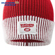 Skechers Skechers children's knitted hat red contrasting color anti-static comfortable protective warm hat for boys and girls L126K037 racing red/001W one size