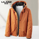 LILANZ workwear down jacket men's winter 2025 new high-end duck down top casual hooded jacket men's trendy orange M