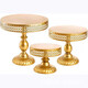 Miaopule ins style tall tray dessert table fruit plate stainless steel cake stand wedding props large gold