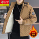 Woodpecker Jacket Men's Autumn and Winter 2025 New Velvet Thickened Trendy Handsome Casual Versatile Jacket Youth Cotton Jacket 8835 Khaki Velvet Thickened XL (Suitable for 130-150 Jin Jin equals 0.5 kg)
