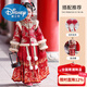 Disney Hanfu Girls 2026 Winter Children's New Chinese Style Thickened Tang Suit Horse Face Skirt Suit Little Girl Super Fairy New Year's Eve Suit W-2095 Red + Tassel Hairpin + White Tights 120 Recommended 30-40Jin Jin is equal to 0.5 kg