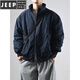 JEEP SPIRIT2026 Новый пуховик с воротником-стойкой, мужская свободная повседневная теплая куртка в японском стиле в стиле ретро, пара универсальных зимних темно-серых M-130Jin Jin весит 0,5 кг.