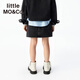 Little MO&Co. Show same style little moco children's clothing 26 new girls imitation hot diamond denim skirt short skirt parent-child denim black 165 165/67