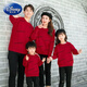 Disney (Disney) parent-child clothing for a family of three and four 2025 new trendy autumn and winter mother-child and mother-daughter clothing sweatshirt thickened coat sweater red sweater 150 cm/69-79Jin Jin equals 0.5 kg