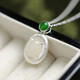 Chow Tai Fook all-over light luxury egg noodle pendant natural Hetian jade necklace jasper temperament new women's jewelry pendant (excluding chain)