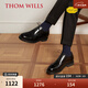 THOM WILLS【明星同款】ThomWills内增高皮鞋男商务正装牛津鞋新郎结婚鞋 黑色小牛B771-1 40 /7码