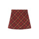 UTOUTO Big Ear Elephant Girls Plaid Woolen Skirt 2025 Winter New Style Baoer Casual Versatile Short Skirt 2507225 Red Plaid 90