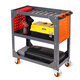 Huaiman Heavy Tool Cart Auto Repair Thickening Machine Repair Silent Trolley Multi-layer Rack Workshop Mobile Maintenance Three-layer Trolley B37 Tool Cabinet Double Drawer