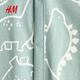 H&M 2026 new spring children's clothing baby boy printed one-piece pajamas 1200792 light turquoise/dinosaur 80cm 80/48 (9-12M)