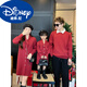 Disney (DISNEY) 2025 New Year's greetings clothing, festive parent-child clothing, autumn and winter red sweater dress knitted jacket for a family of three or four, burgundy 80 children's tops (20Jin Jin is equal to 0.5 kg)