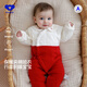 Kordear baby quilted jumpsuit autumn and winter full month baby girl clothes newborn red cotton jacket bright red 52cm height 46-52cm weight 5-8Jin Jin is equal to 0.5 kg