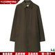 BURBERRY新年礼物博柏利 纽扣开合中长款风衣 男款 杜松绿 均码 48