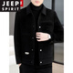 JEEP SPIRIT Double-sided Wool Jacket Men's Short Winter New Lapel Thickened Down Liner Jacket Men's Winter Khaki 802 Regular M 90-115Jin Jin is equal to 0.5 kg