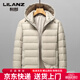 LILANZ Lightweight Hooded Down Jacket Men's 2026 Winter New Dad Warm Jacket Middle-aged and Elderly Loose Casual Top Red XL 180