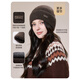 JIUMU yak velvet hat for women in autumn and winter, thickened and warm, versatile ear protection, brown knitted woolen cap, dark gray, one size fits all (56-60cm)