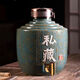 Jingdezhen ceramic wine jar household sealing 10 Jin Jin equals 0.5 kg 20 Jin Jin equals 0.5 kg 30 Jin Jin equals 0.5 kg 50 Jin Jin equals 0.5 kg Wine jar with faucet wine bottle flask 30 Jin Jin equals 0.5 kg Blue with faucet high temperature kiln thickening