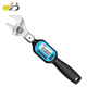 Weidu (WD) movable open head torque wrench, digital display, adjustable torque, exchangeable head, air conditioning tool, square hole torque tester, torque 0.3-10N.m with 0-38mm open head