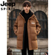 JEEP international brand youth mid-length cotton jacket men's winter 2025 new warm cotton jacket casual cotton jacket 898 black (cotton thickening) quality assurance M 80-100Jin Jin is equal to about 0.5 kg
