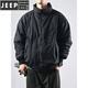JEEP SPIRIT2026 Новый пуховик с воротником-стойкой, мужская свободная повседневная теплая куртка в японском стиле в стиле ретро, пара универсальных зимних темно-серых M-130Jin Jin весит 0,5 кг.