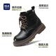 Heilan House HLA children's shoes children's cool Martin boots for boys and girls outdoor work boots X55HV037 black brown 34