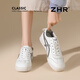 ZHR is a retro moral training shoe for women 2026 spring new style versatile soft sole comfortable white shoes casual sports shoes splicing women's shoes beige silver 40