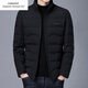 Emporio Armani EA7 Armani Down Jacket Men's Short Stand Collar New Winter White Duck Down Jacket Young and Middle-aged Korean Version Thick Warm Men's Clothing Black 3XL 190