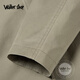 Walker Shop Mid-length men's windbreaker, high quality pure cotton, business casual coat, fashionable business lapel coat, men's khaki 4XL