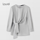 Laur l 21mm silk 26 spring new soft shape waist silk shirt LWL371C00900 mist gray S