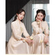Xinyoujie 2025 Spring New Chinese Style Champagne Cheongsam Slim Bridesmaid Dress Premium 2026 M12 Champagne S