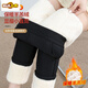 Early diameter winter lamb velvet cotton trousers for women's outer wear plus velvet thickened women's leggings high waist Northeast cold-proof extra thick thermal pants black lamb velvet cotton pants L recommended 80-100 Jin Jin equals 0.5 kg
