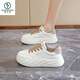 Woodpecker shoes for women 2025 spring and autumn new soft-soled non-slip white shoes thick-soled lightweight sports sneakers for women khaki color main picture 35