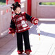 Wooden wooden house Hanfu girls New Year's greetings clothes New Year's wear children's new Chinese suit winter 2026 new style medium and large children warm plus velvet picture color 100 suitable for height 90-100cm age 3-4 years old