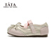 TATA children's shoes, girls' leather shoes, spring new soft-soled shallow shoes, little girls' shoes, TT6139 pink 27