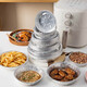 Rice tin foil air fryer household special paper tin foil tray oven baking barbecue round tin foil box aluminum foil baking pan 8 inches deeper 20 pieces 4.5-8L universal