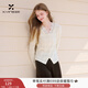 Xiangying Lace V-neck Shirt Women's Long Sleeve 2025 Winter New Temperament Waist Design French Knitted Top Lubai S 155/80A/85-95Jin Jin is equal to 0.5 kg