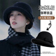 Zunti hat for women in autumn and winter French Hepburn style elegant white top hat for ladies ladies showing their face small bow thousand gold hat black adjustable